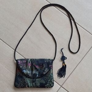 Elegant Black Floral Women's Bag